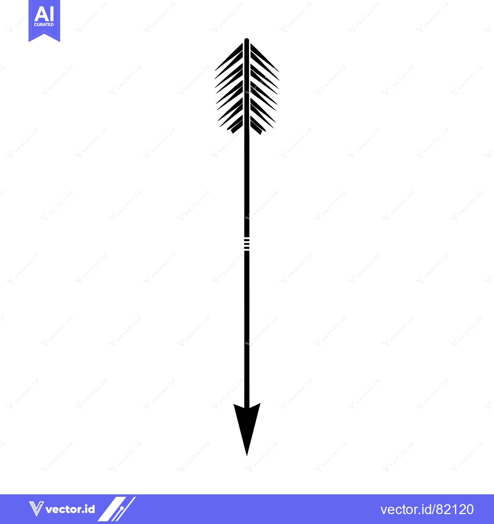 Premium Vector dari Black and White Simple Arrow Illustration