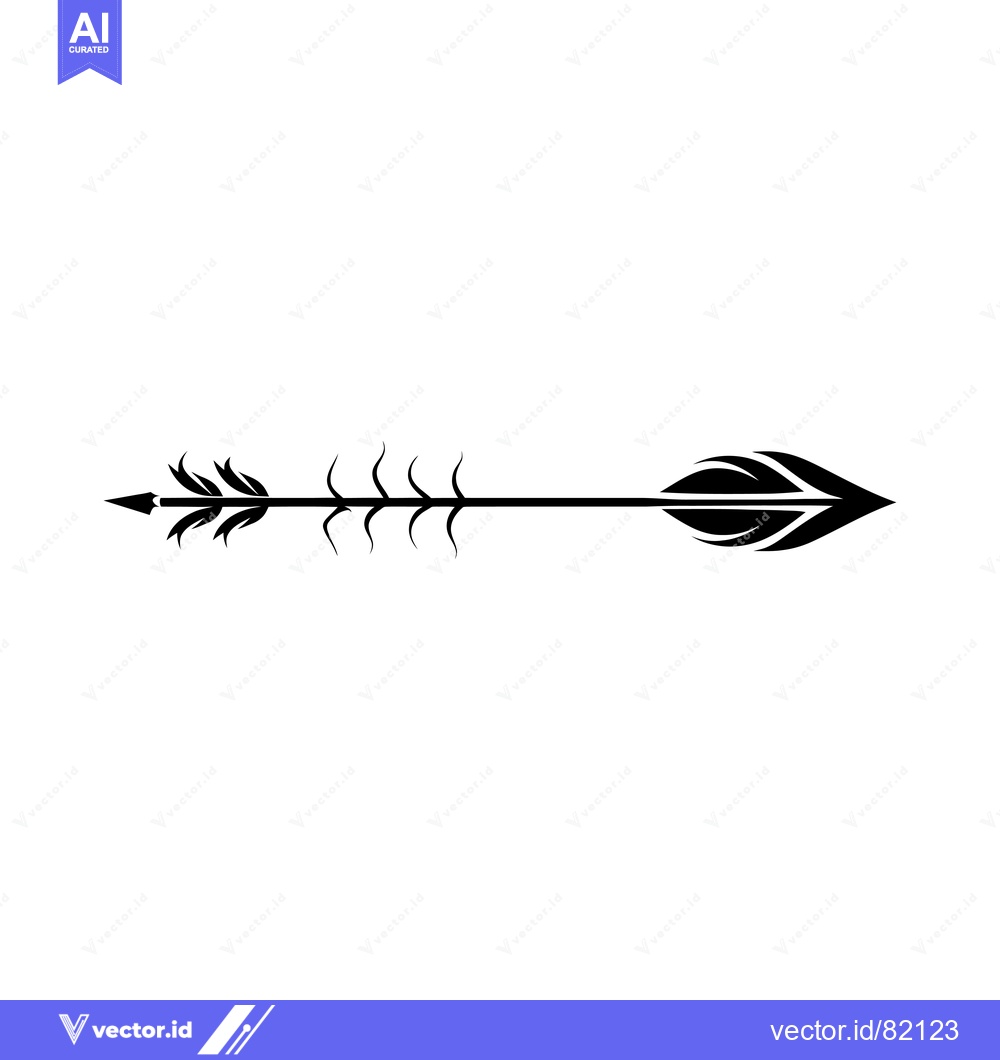Premium Vector dari Black and White Ornamental Arrow Design