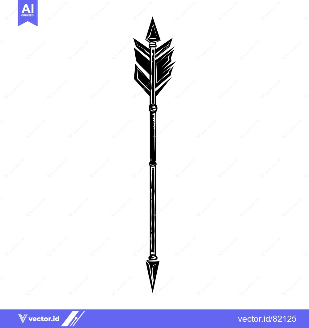 Premium Vector dari Black and White Illustration of a Simple Arrow