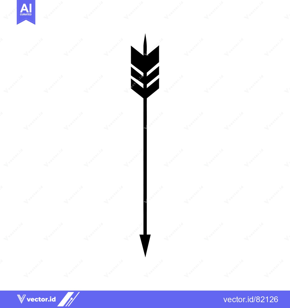Premium Vector dari A Black Arrow Pointing Downwards on a White Background