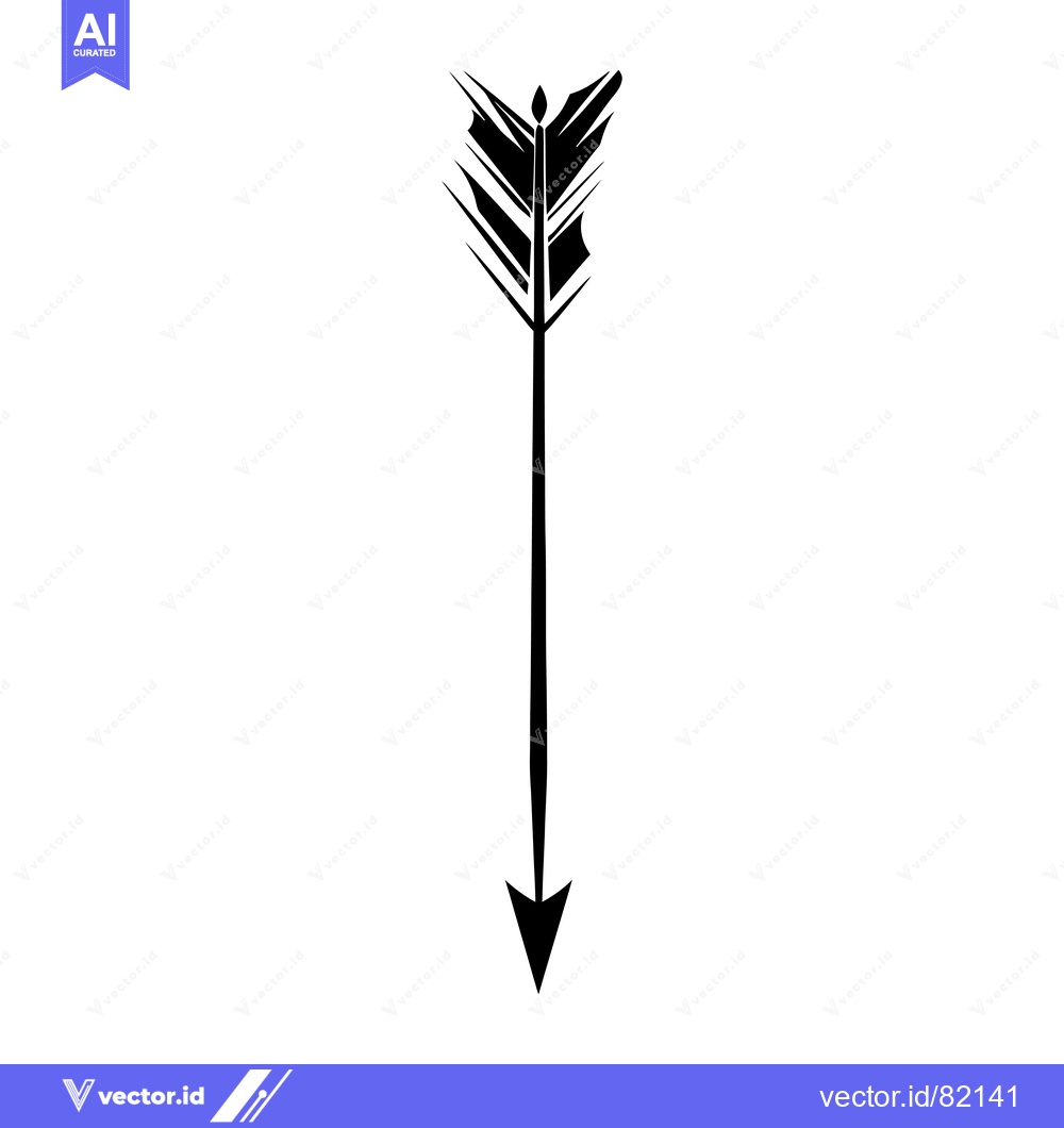 Premium Vector dari A Black and White Stylized Arrow Pointing Downward