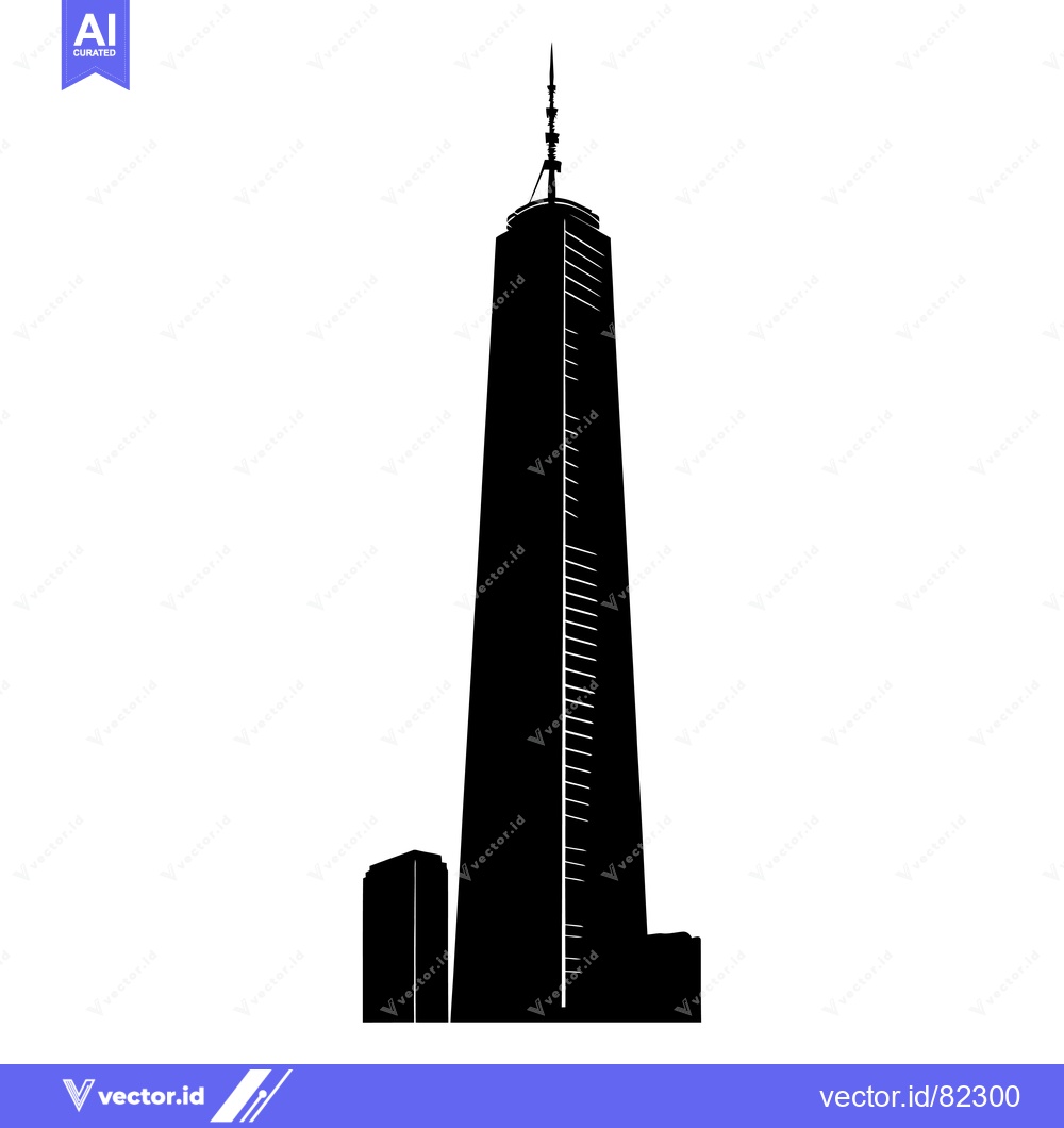 Premium Vector dari Black and White Silhouette of the Freedom Tower