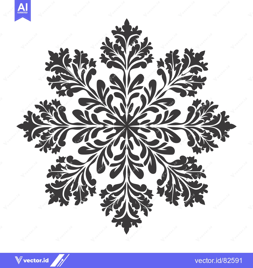 Premium Vector dari Black and White Ornate Floral Design
