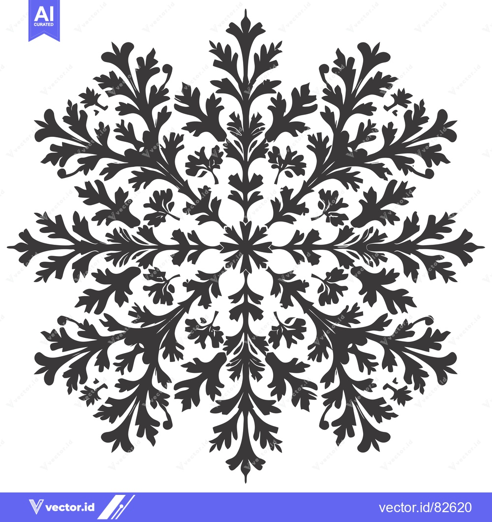 Premium Vector dari Symmetrical Black and White Floral Design