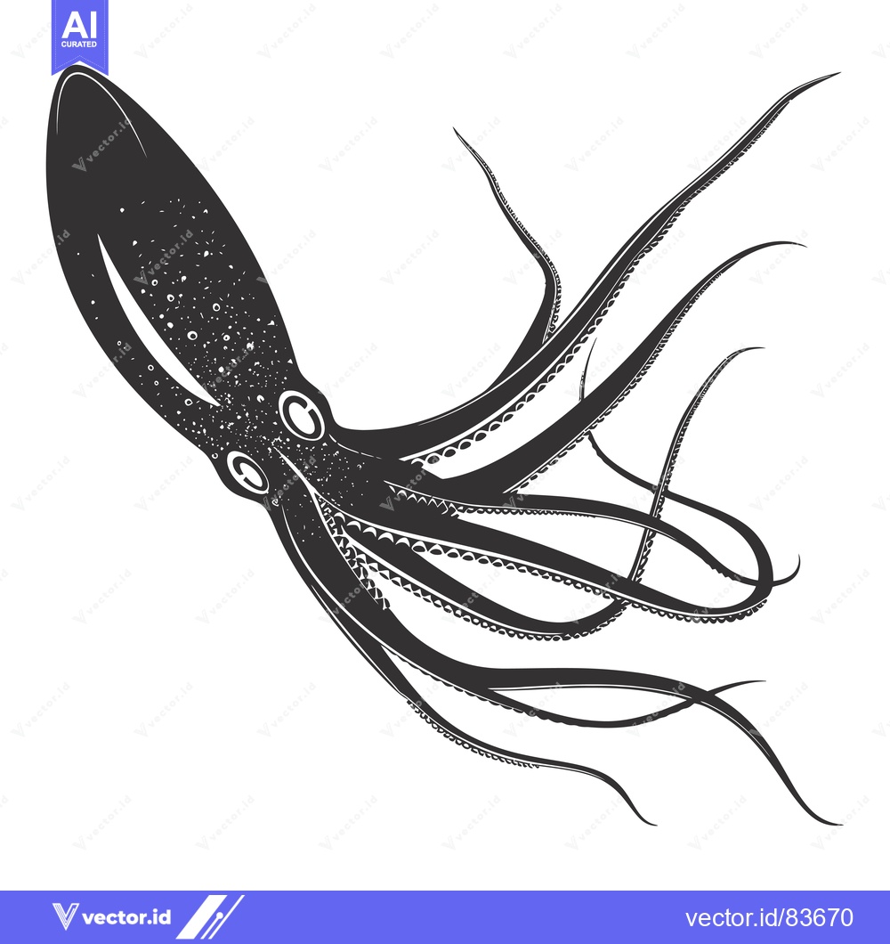 Premium Vector of A Detailed Illustration of an Octopus with Textured Tentacles