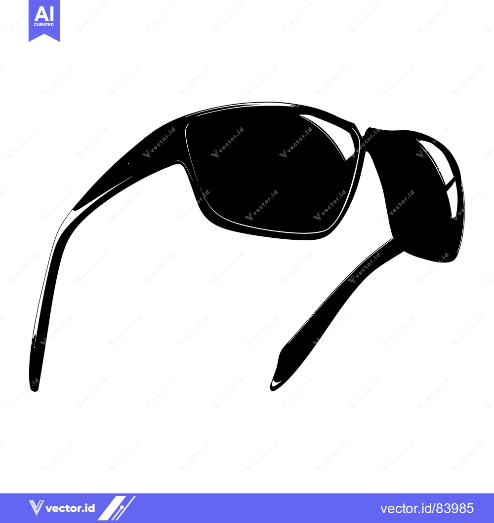 Premium Vector dari Black and white silhouette of a pair of sunglasses