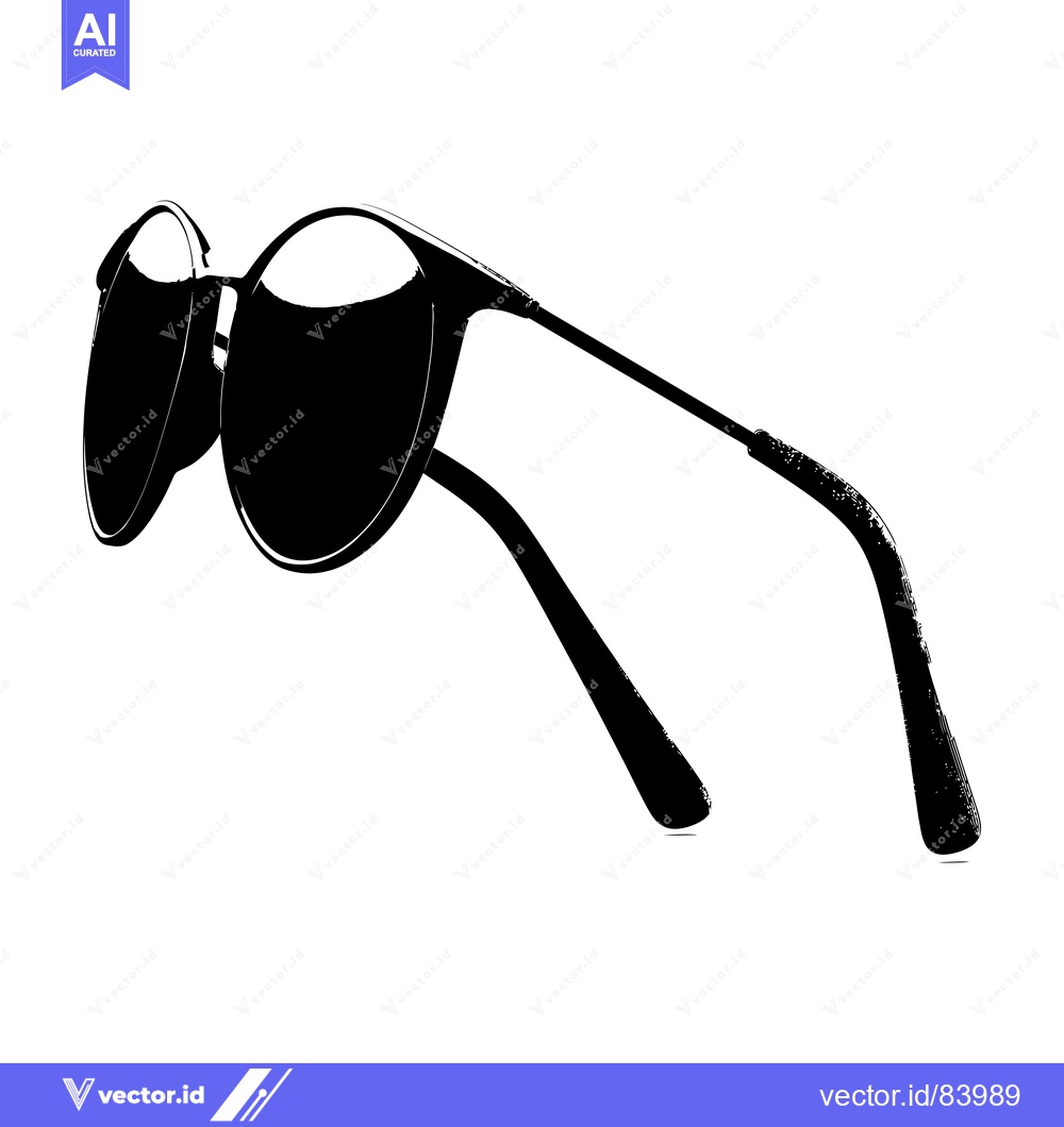 Premium Vector dari Black and White Silhouette of Sunglasses