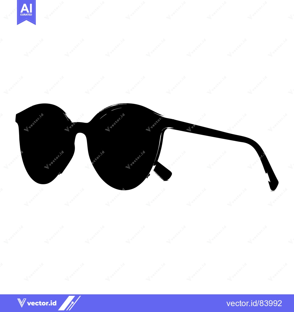 Premium Vector of Black and White Silhouette of Sunglasses