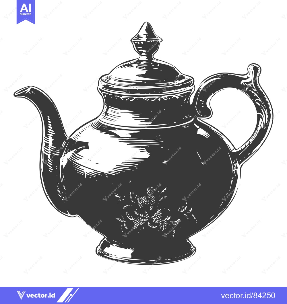 Premium Vector dari Hand-Drawn Illustration of a Decorative Teapot