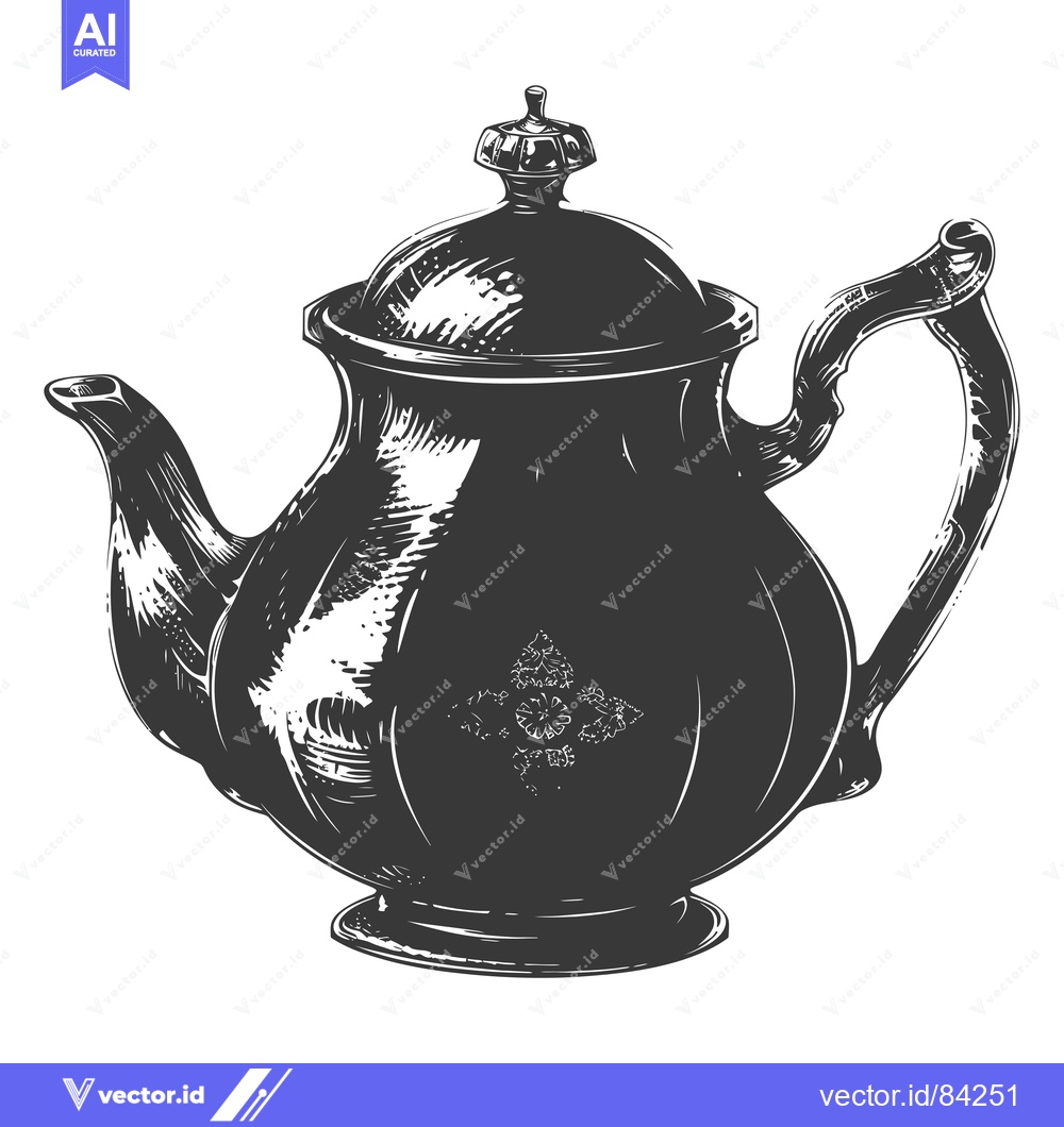 Premium Vector dari Hand-Drawn Illustration of a Traditional Teapot