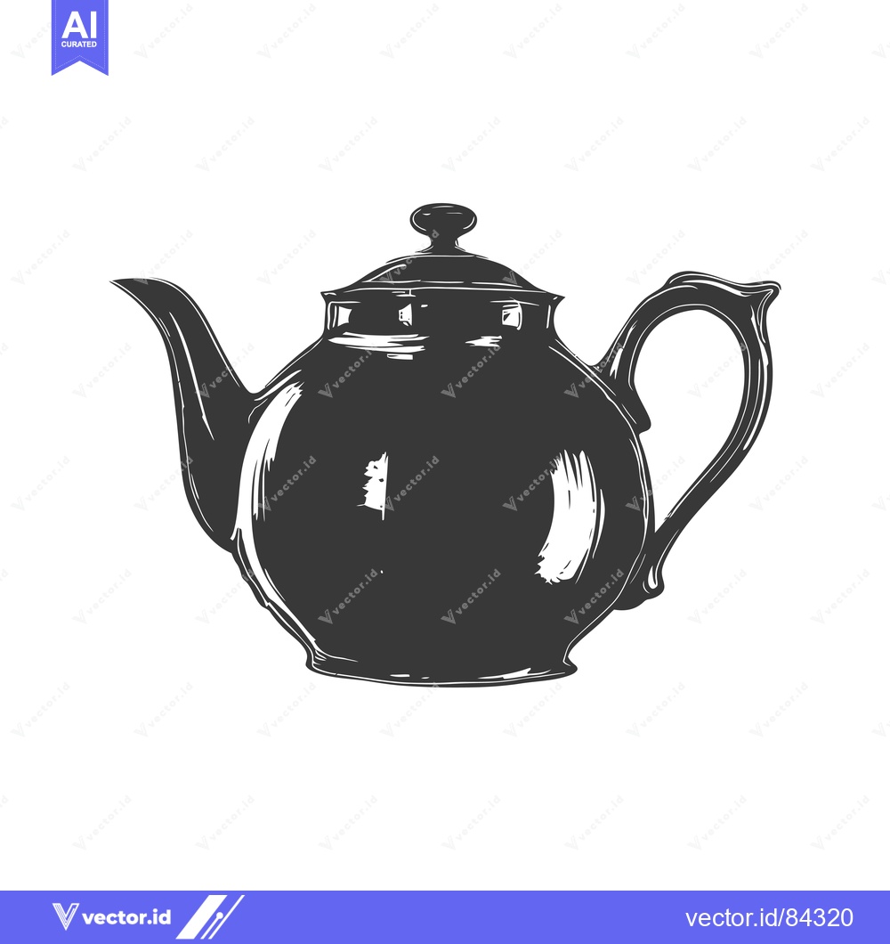 Premium Vector dari Hand-drawn Illustration of a Traditional Teapot
