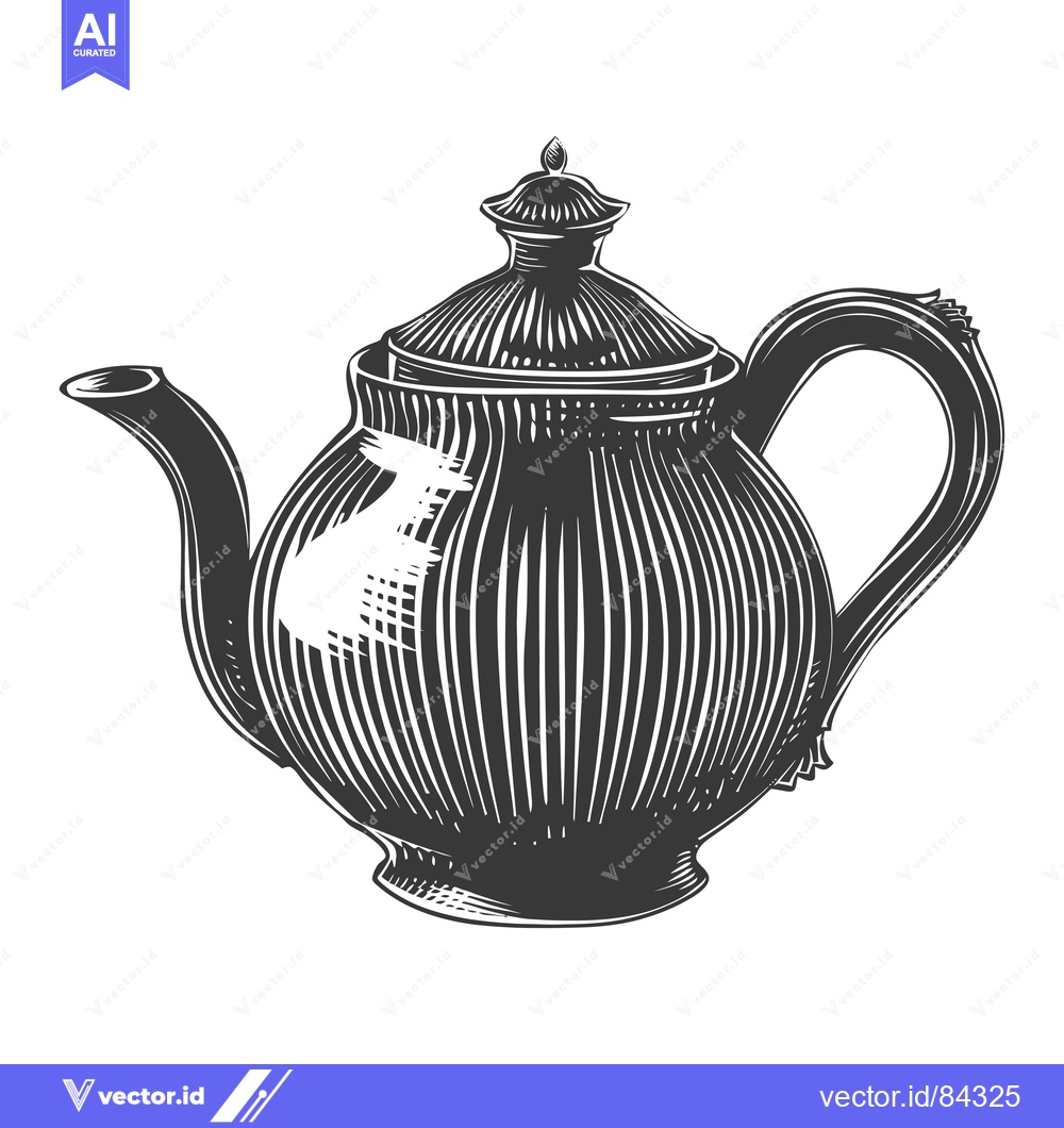 Premium Vector dari Hand-Drawn Illustration of a Traditional Teapot