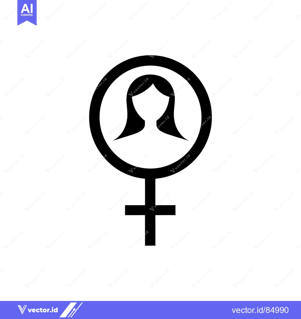 Premium Vector dari Female Gender Symbol with a Woman's Silhouette
