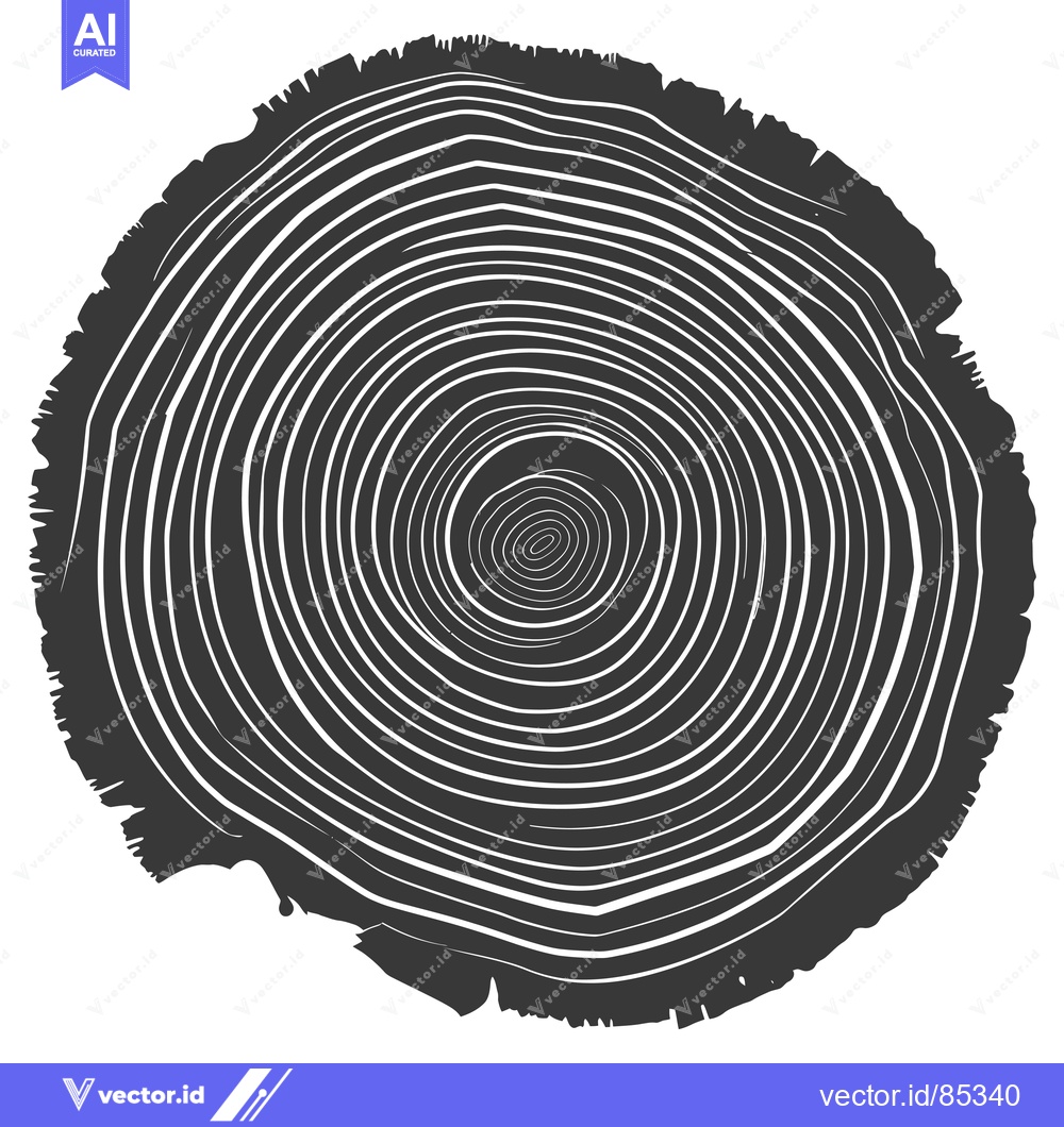 Premium Vector dari A Close-Up View of a Cross-Section of a Tree Trunk Revealing its Growt