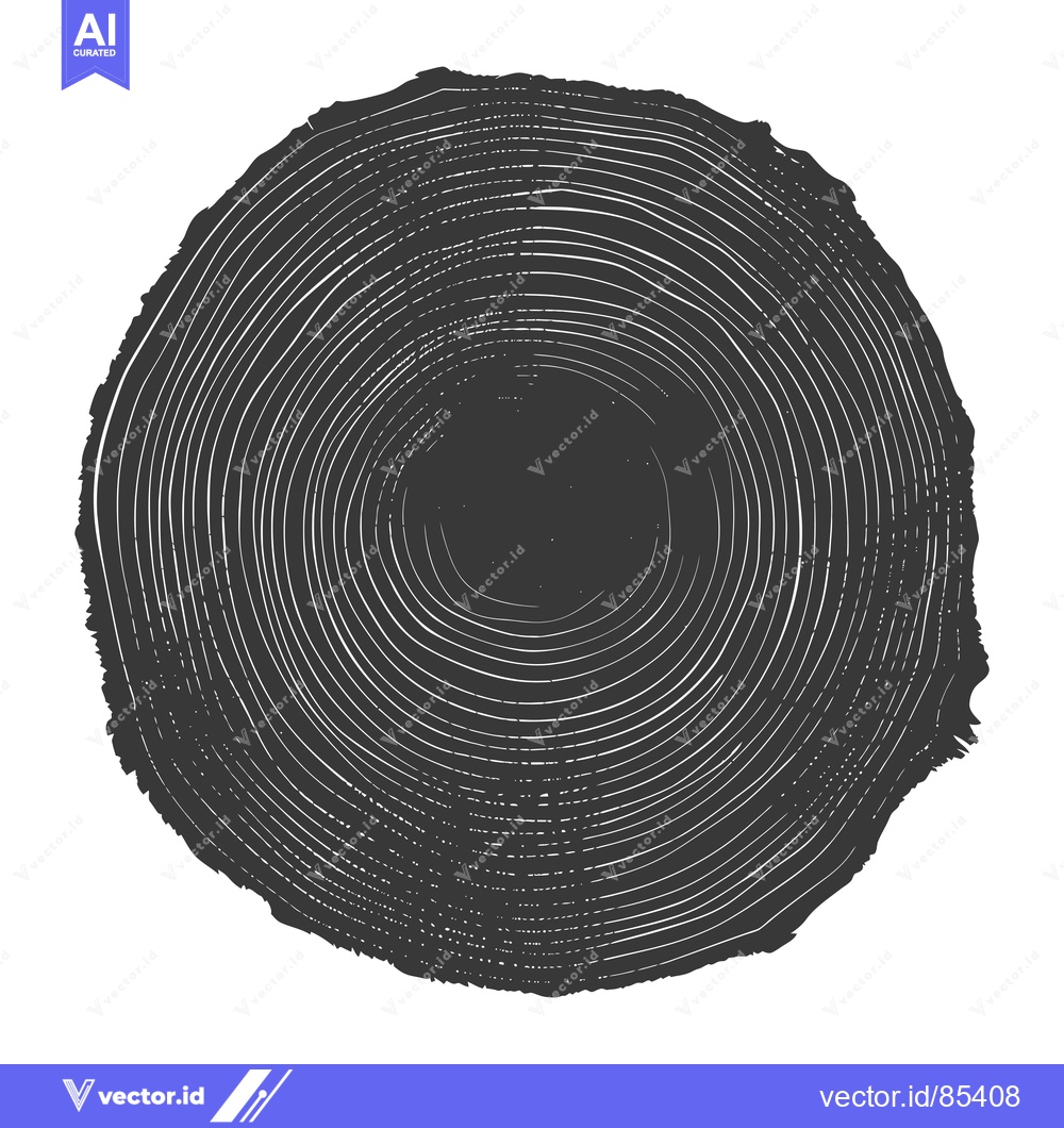Premium Vector dari A Detailed Cross-Section of a Tree Trunk