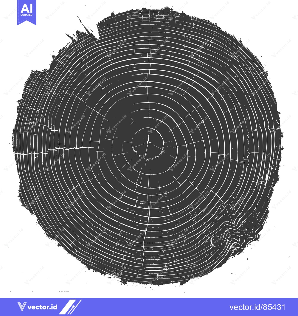 Premium Vector dari A Close-Up View of a Tree Stump's Rings