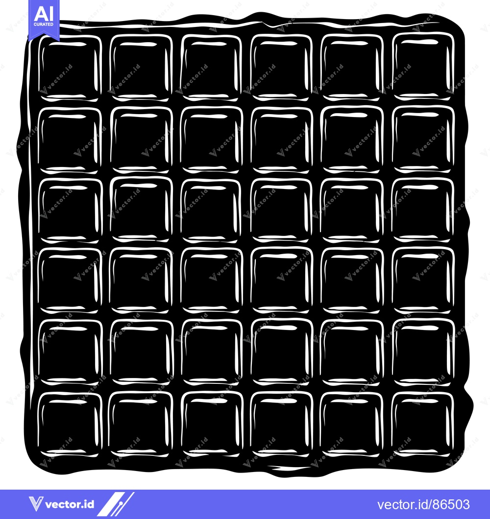 Premium Vector of A Black and White Illustration of a Chocolate Bar