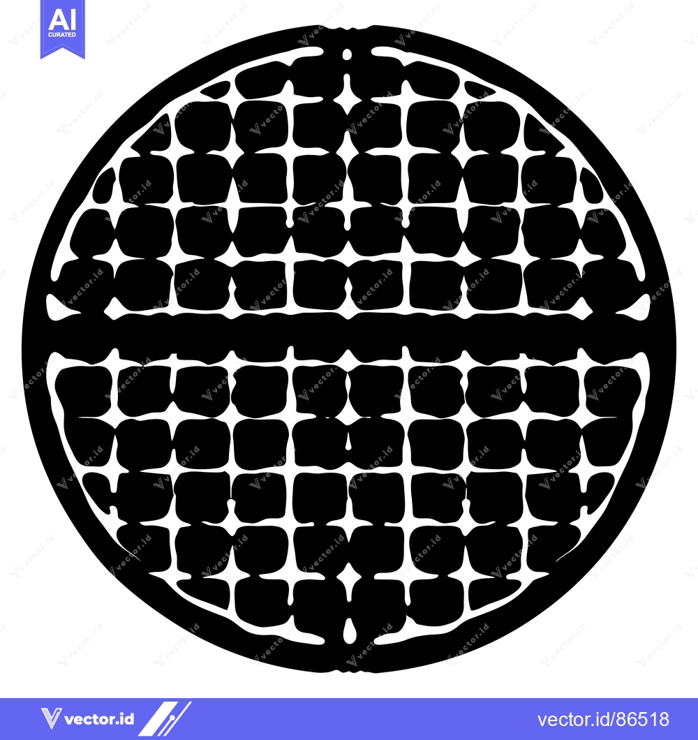 Premium Vector dari Black and White Circular Pattern with Irregular Squares