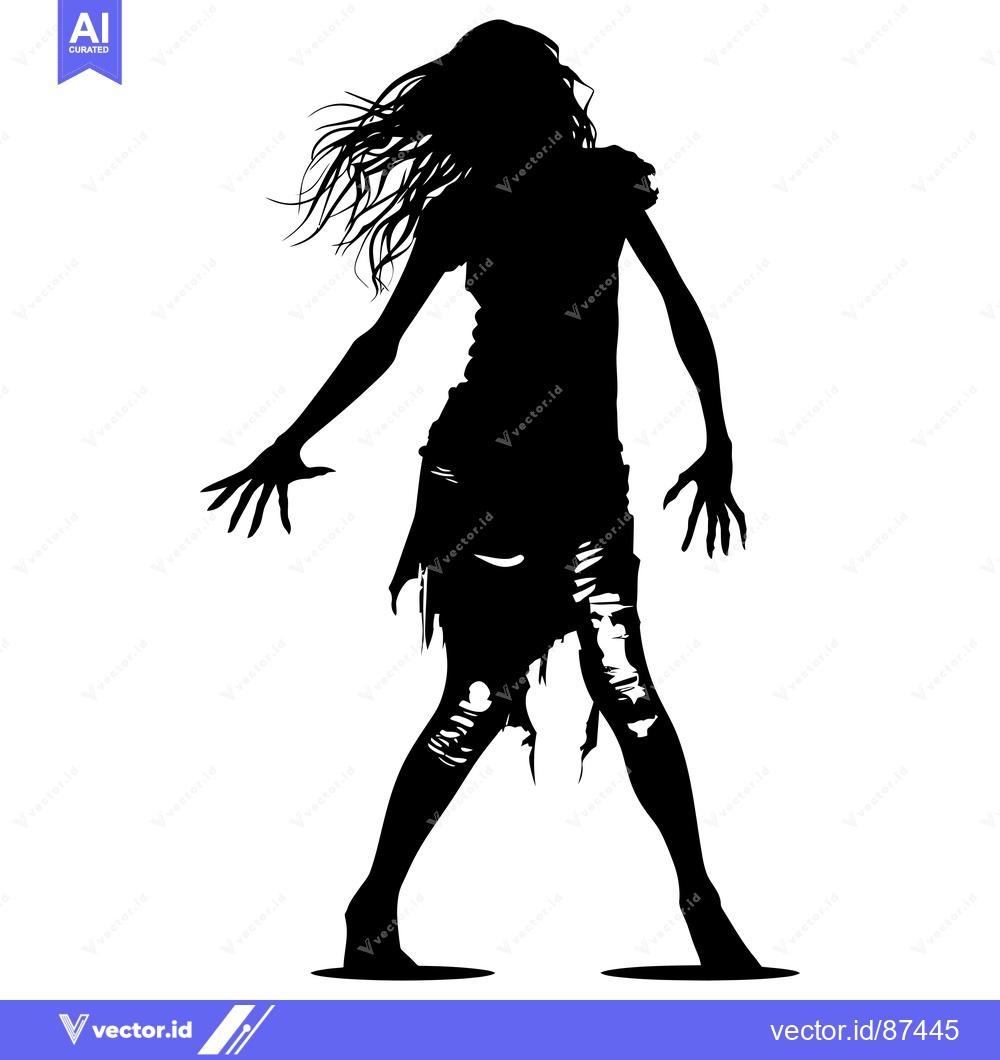 Premium Vector of Silhouette of a Woman Emerging From the Ground