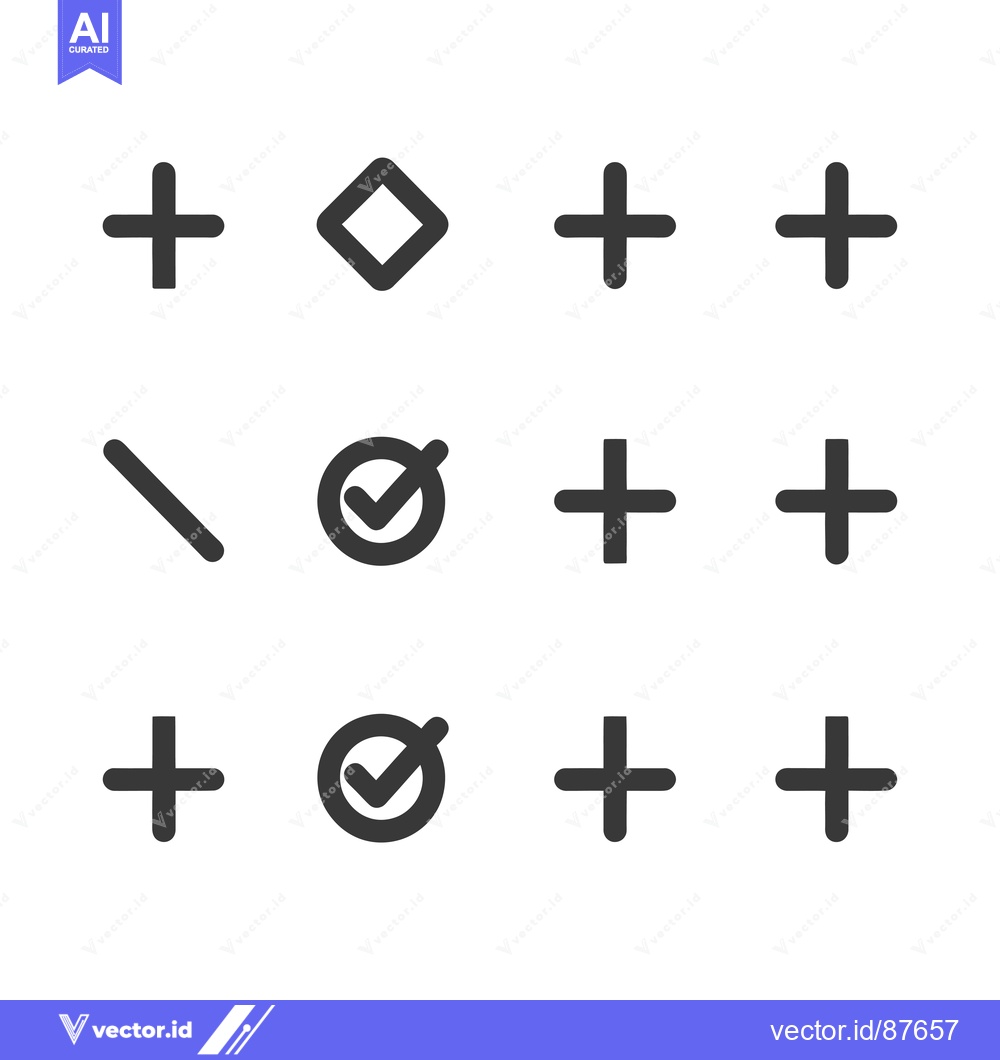 Premium Vector dari Nine Basic User Interface Icons with White Background