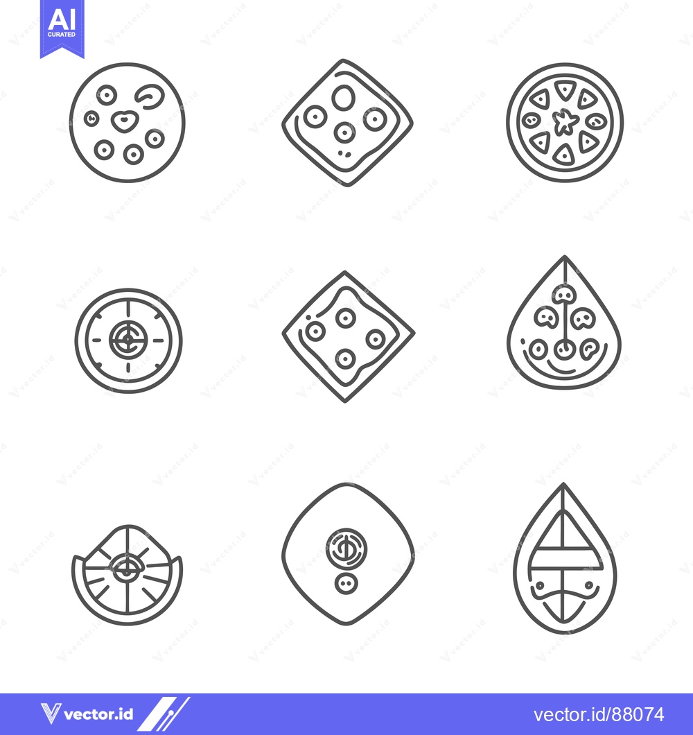 Premium Vector dari Nine Line Drawings of Circular and Geometric Shapes with Internal Patt