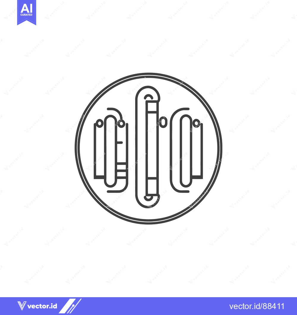 Premium Vector dari Simple graphic design of a scientific apparatus.