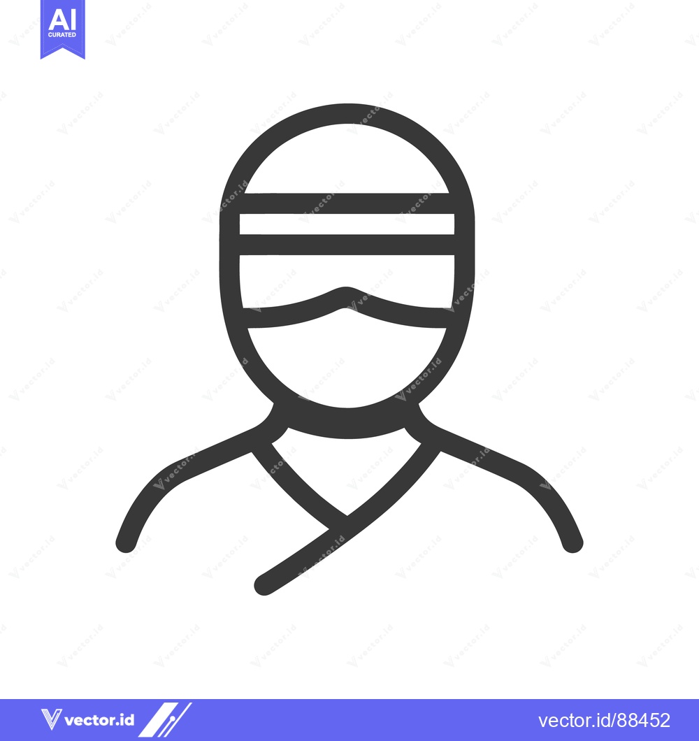 Premium Vector dari A simplified minimalist outline illustration of a shrouded person
