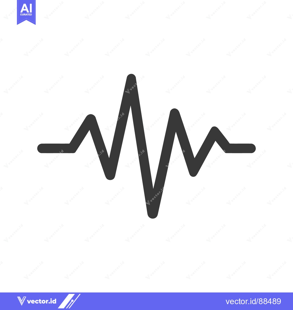 Premium Vector dari Bold Black Heartbeat Line Icon on White Background, Medical Symbol
