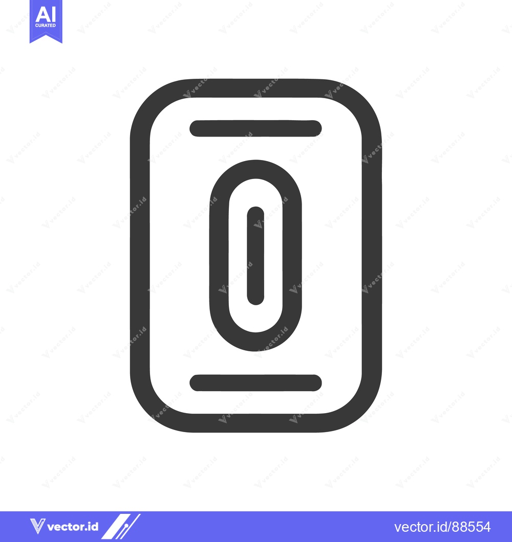 Premium Vector dari Minimalist Icon of a Mobile Phone with Rounded Edges and Clean Lines