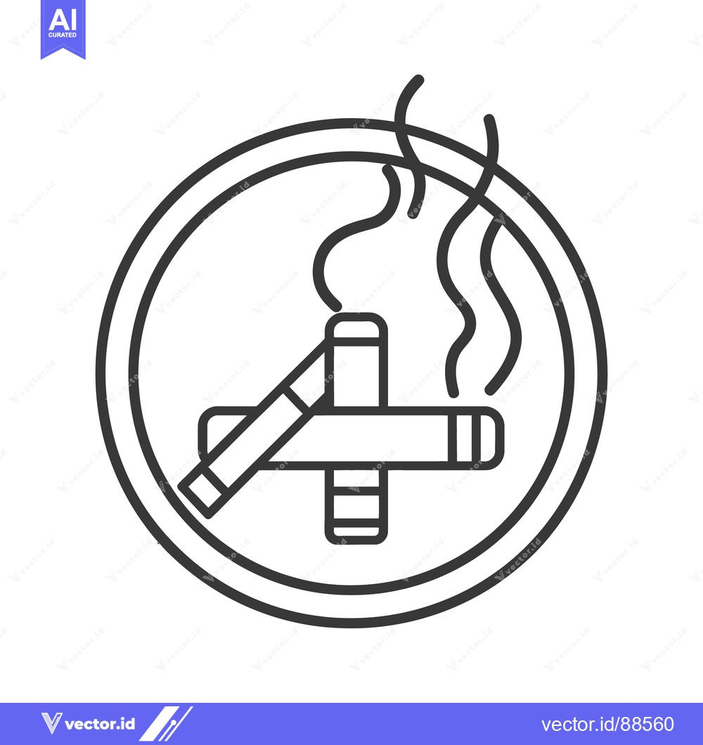 Premium Vector of A simple illustration depicting burning cigars inside a circular desig