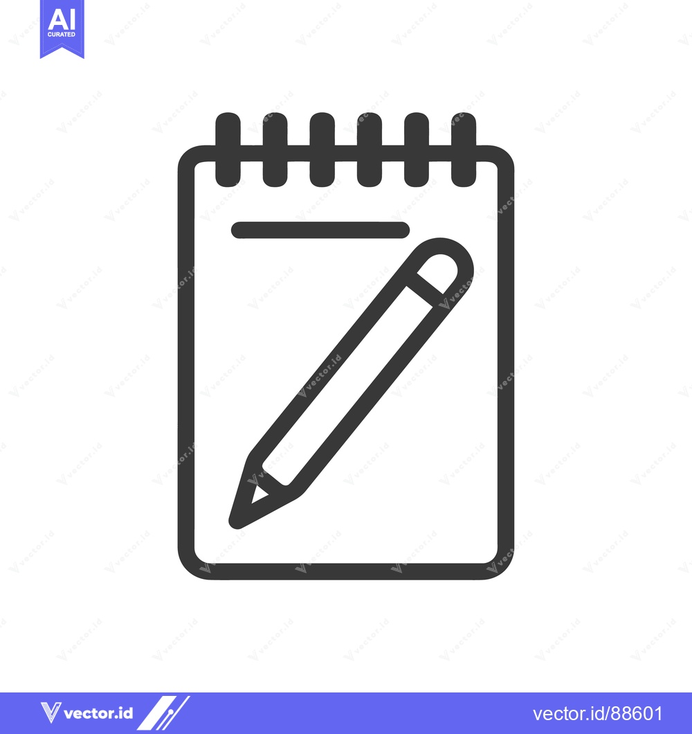 Premium Vector dari A notebook with a pencil representing writing and creation