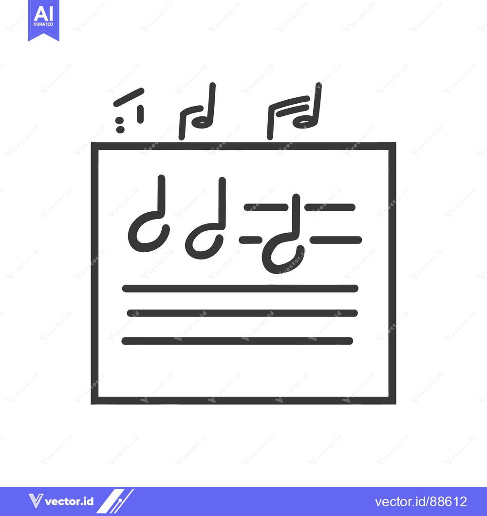 Premium Vector dari Sheet music displaying various musical notes and symbols clearly