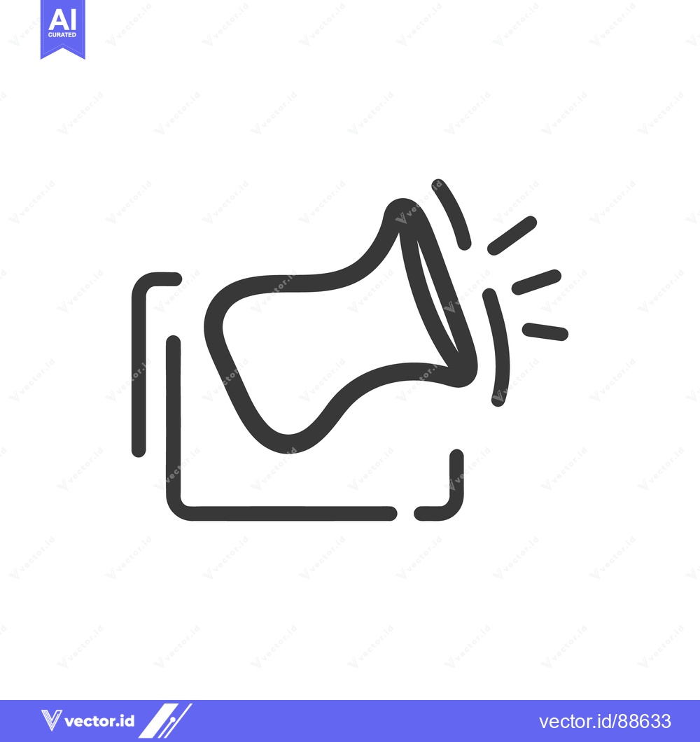 Premium Vector of A minimalist line drawing of a speaker with sound waves emanating