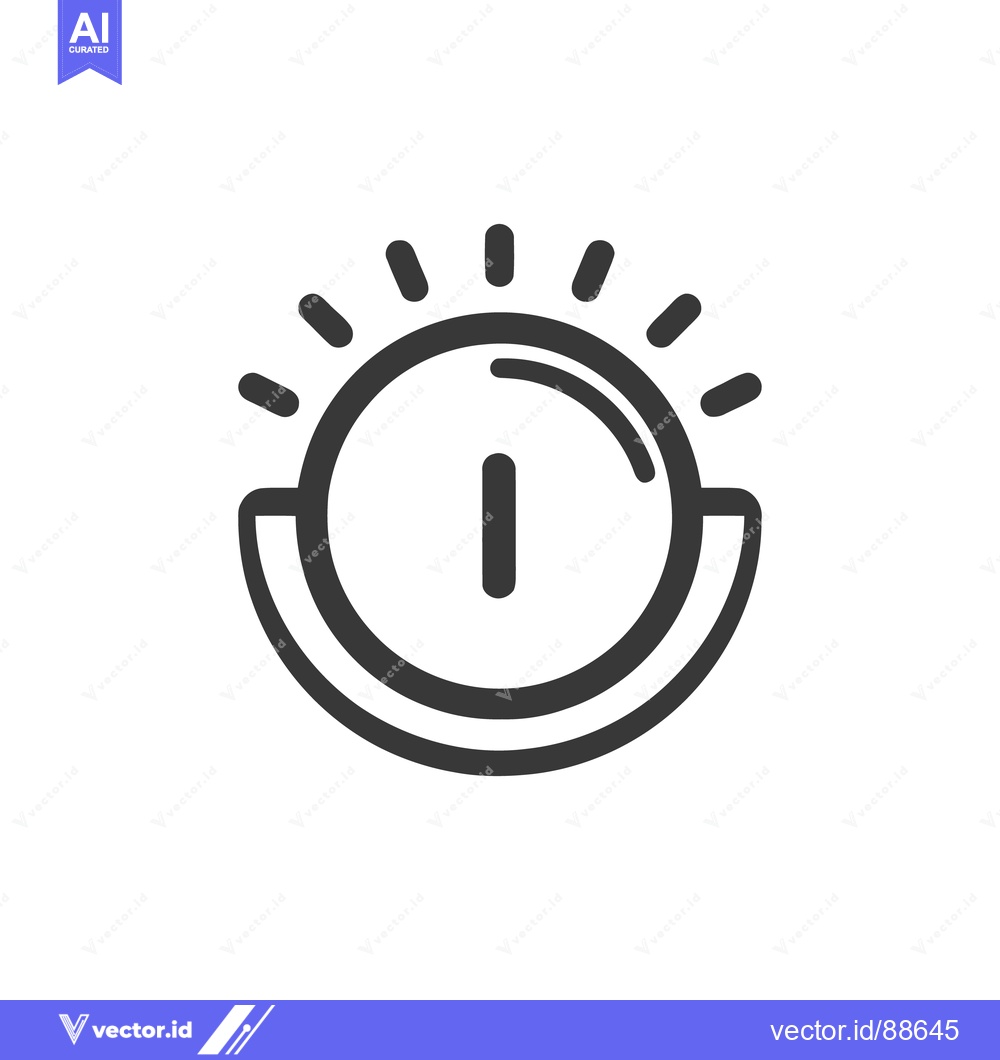 Premium Vector dari Minimalist Brightness Icon: Circular Design with Radiating Lines and P