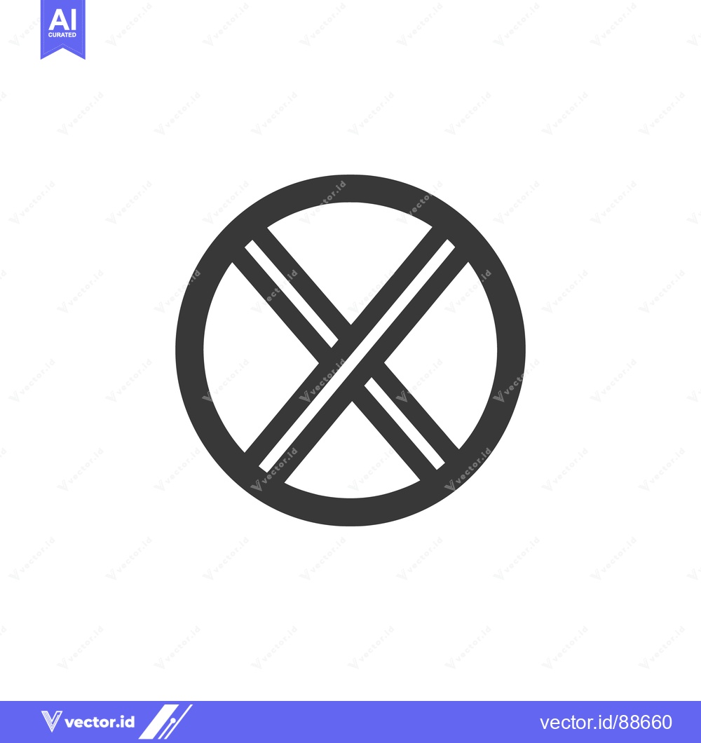 Premium Vector dari A round symbol indicates the action or object is prohibited
