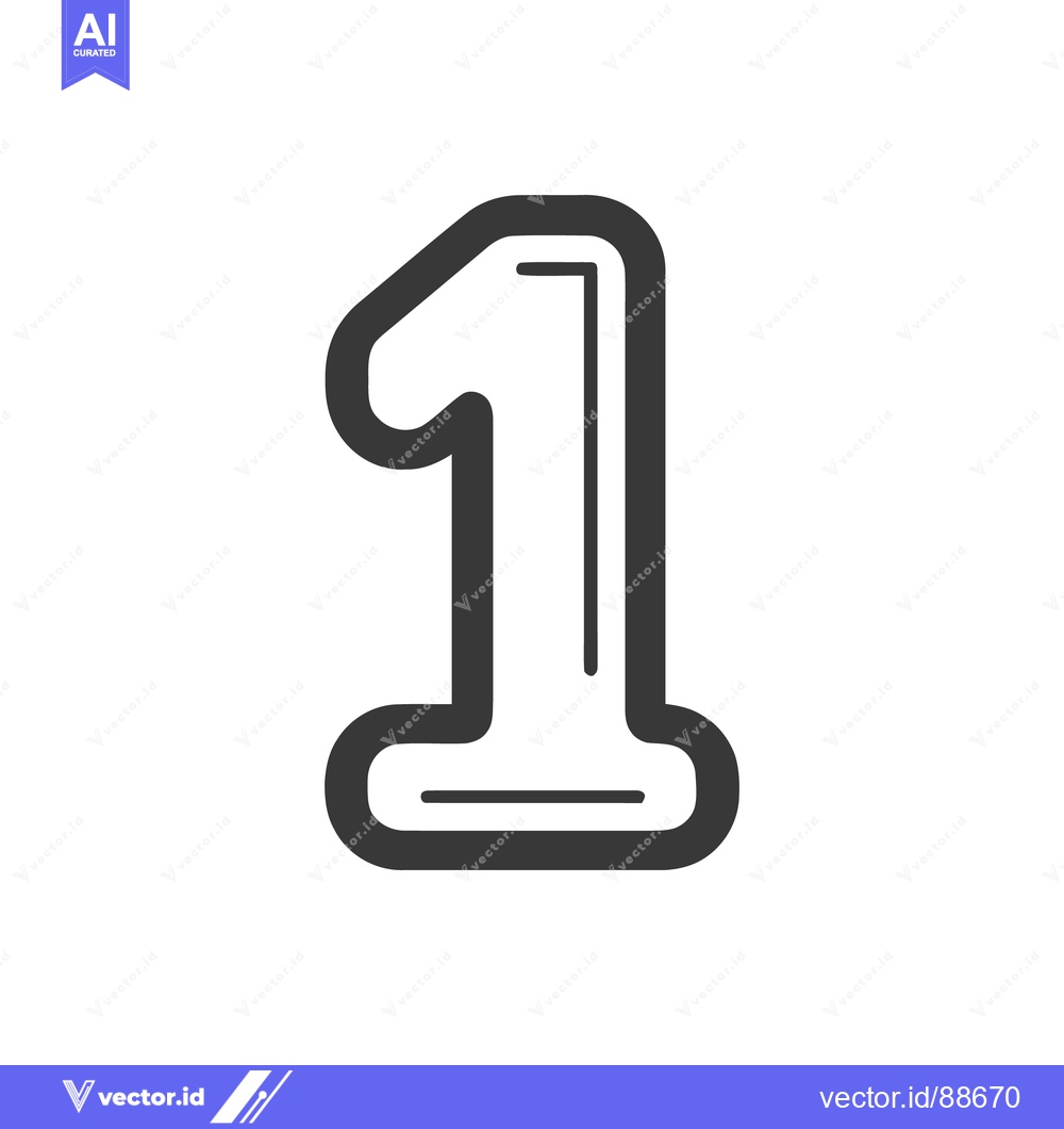 Premium Vector dari Numbers Icon Line Art Icon  6693