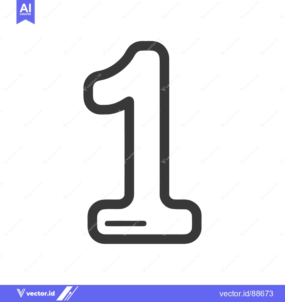 Premium Vector dari Numbers Icon Line Art Icon  6696