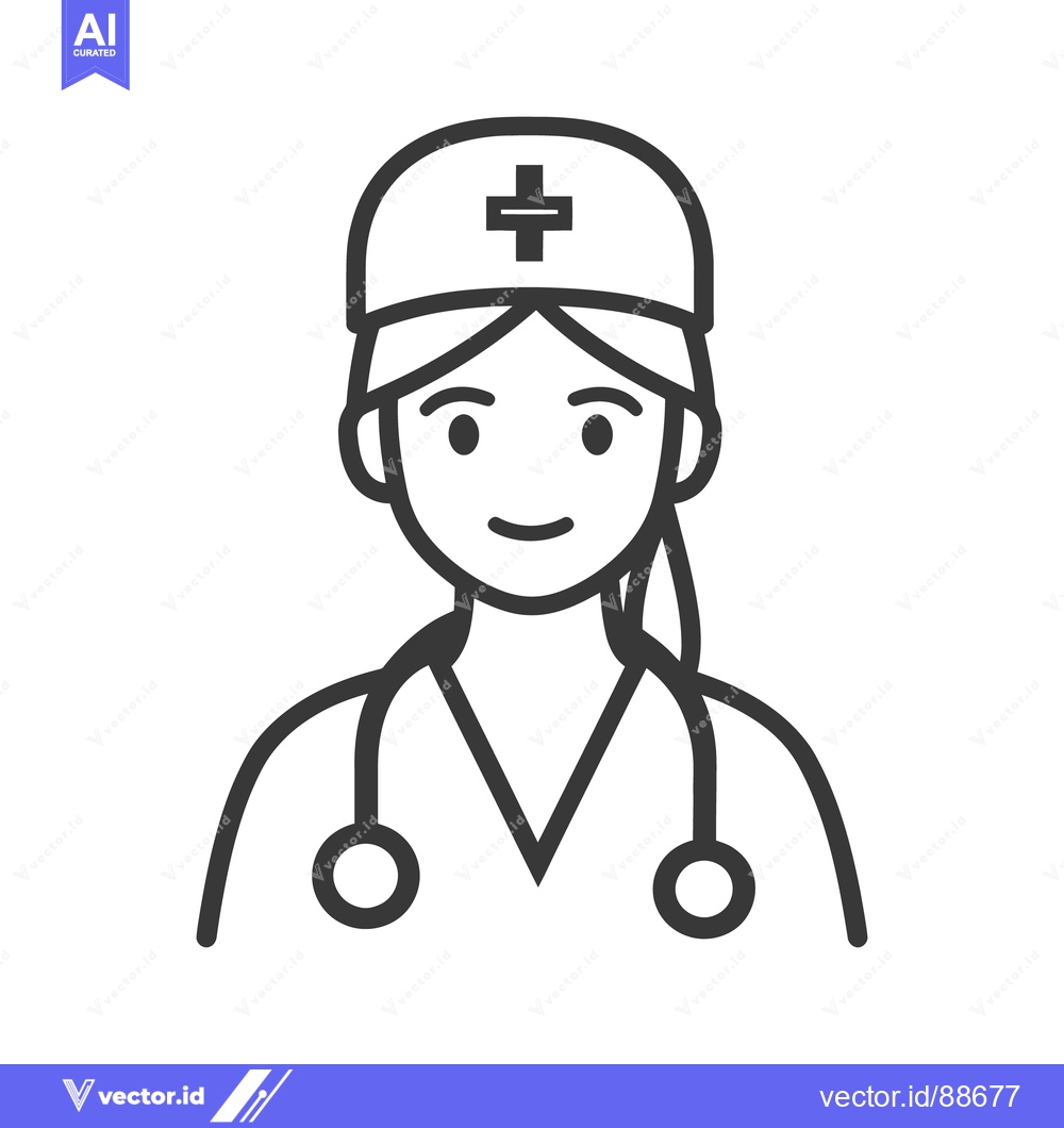 Premium Vector dari A friendly looking healthcare professional with medical accessories