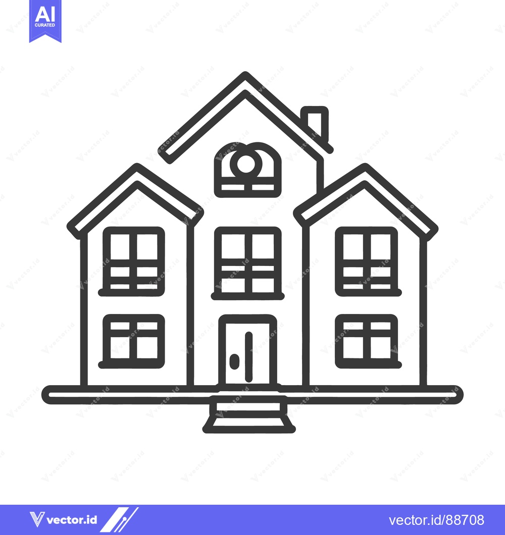 Premium Vector dari A simplified illustration featuring a three sectioned residential buil