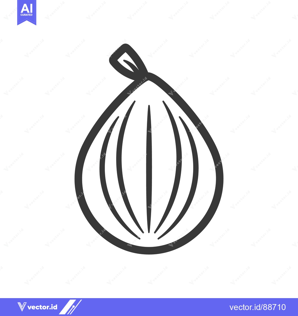 Premium Vector dari A simple black and white drawing of a fig fruit