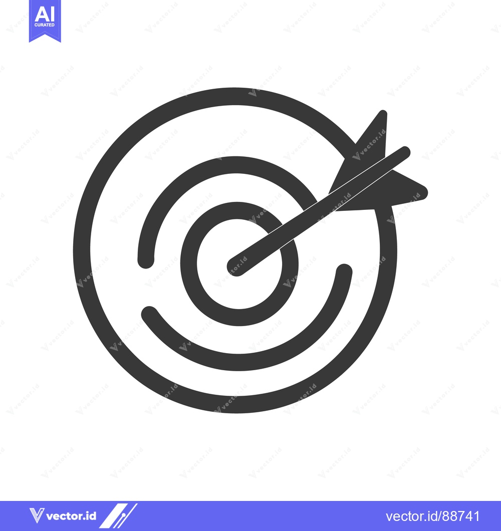 Premium Vector dari A graphic representation of a target with an arrow