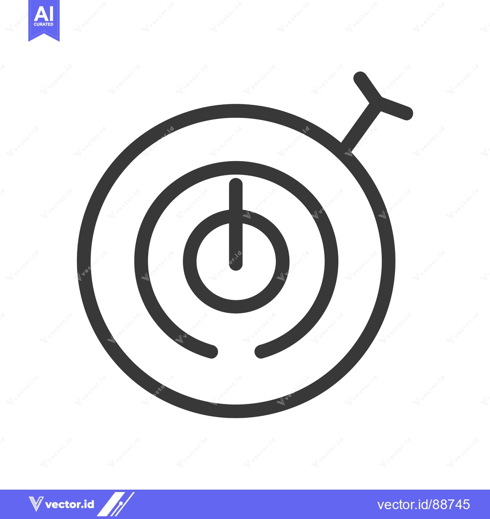 Premium Vector dari A graphic illustration of a power button with a timer dial