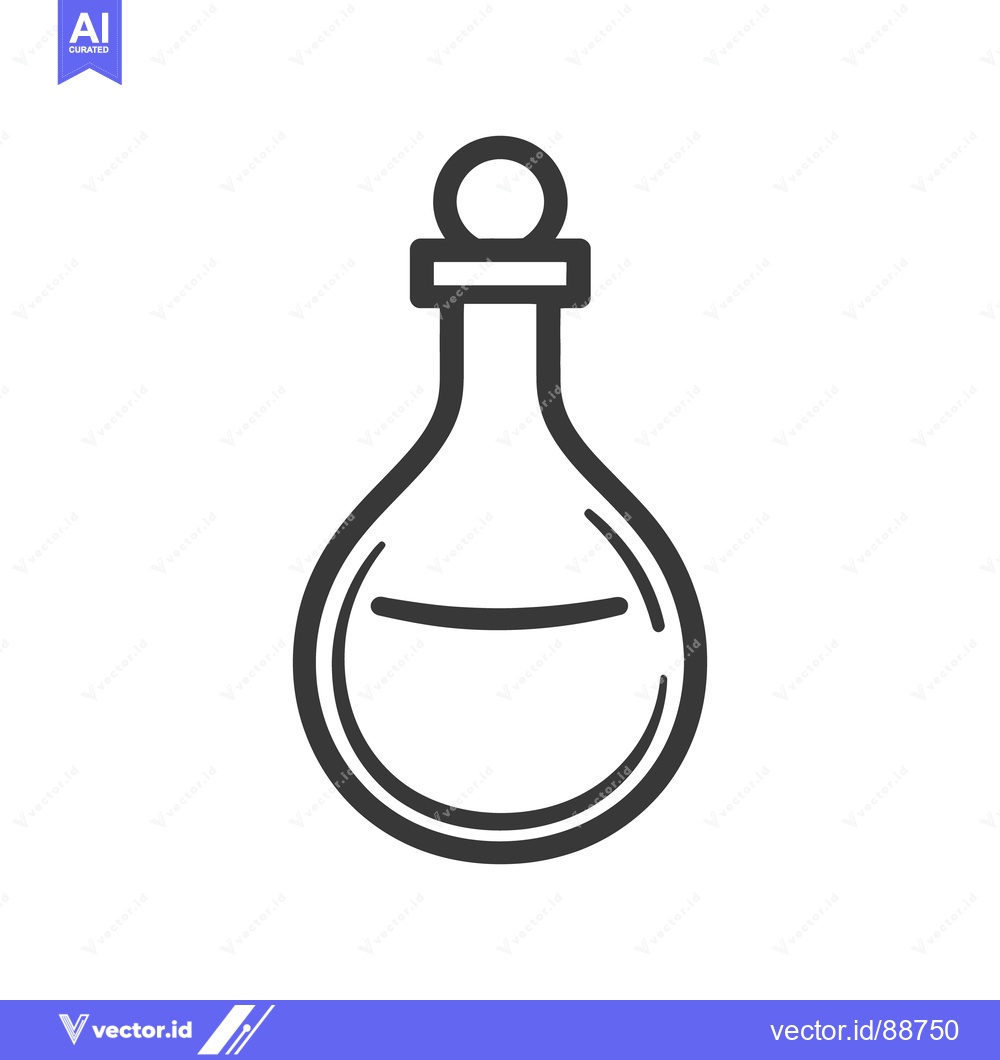 Premium Vector dari A Simple Icon Depicting a Bottle with a Round Stopper