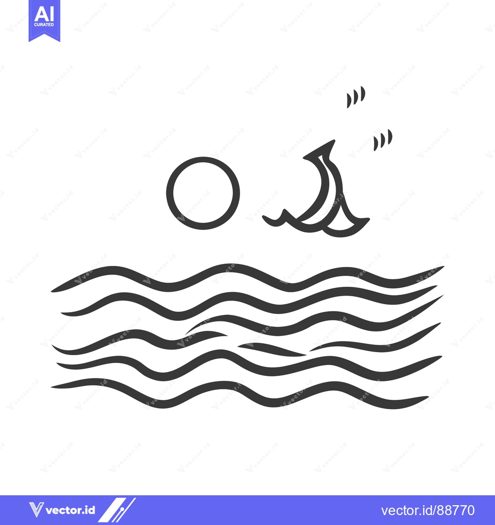 Premium Vector dari A minimalist illustration depicting a serene ocean scene with celestia