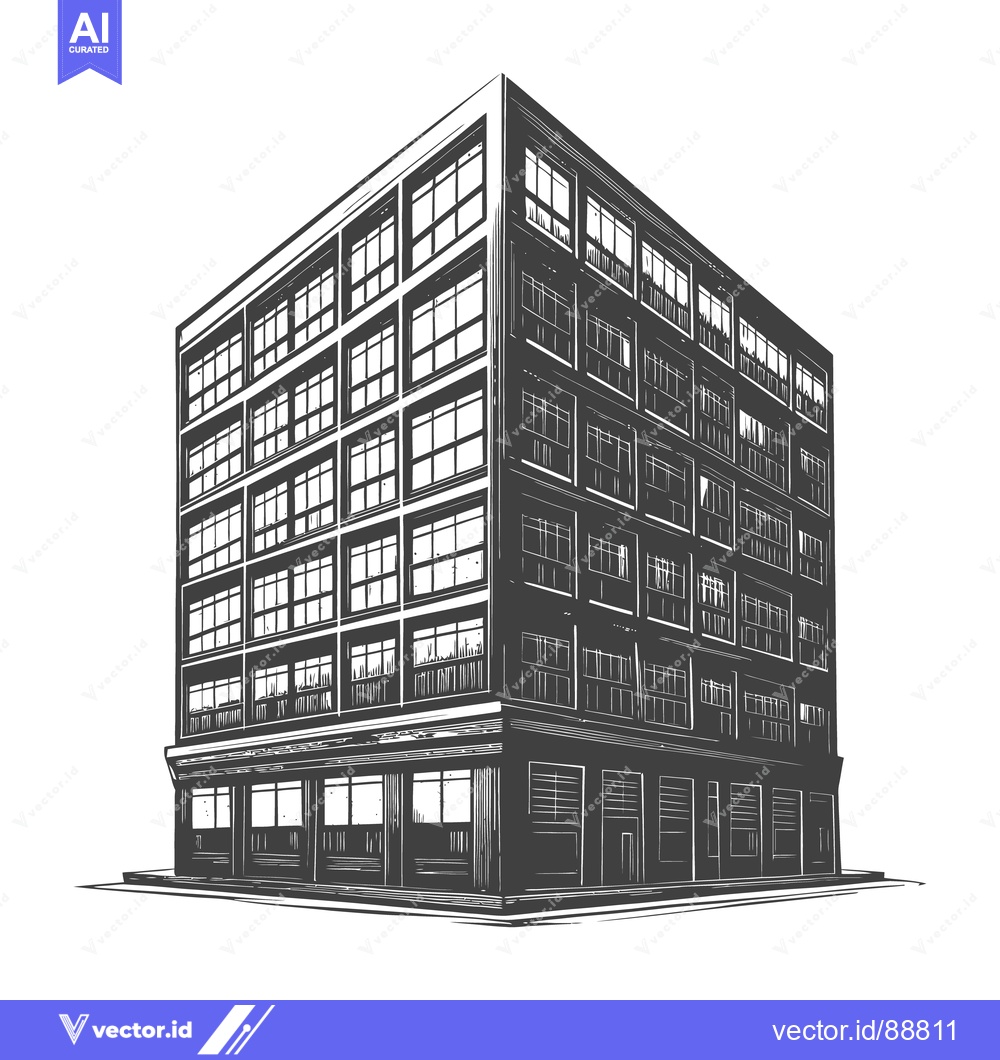 Premium Vector of A detailed illustration depicting a large architectural structure corn