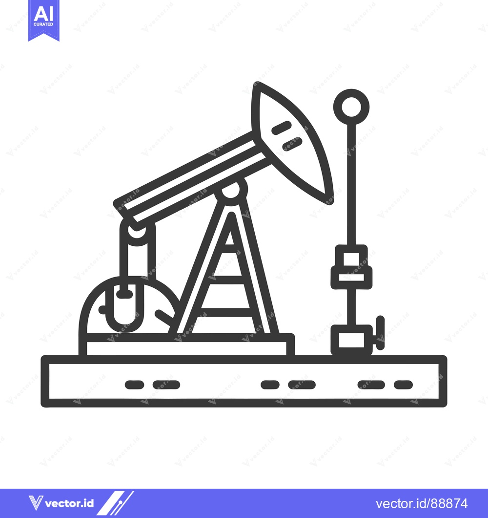 Premium Vector dari Oil Derrick with Pump Jack and Ground Level Platform
