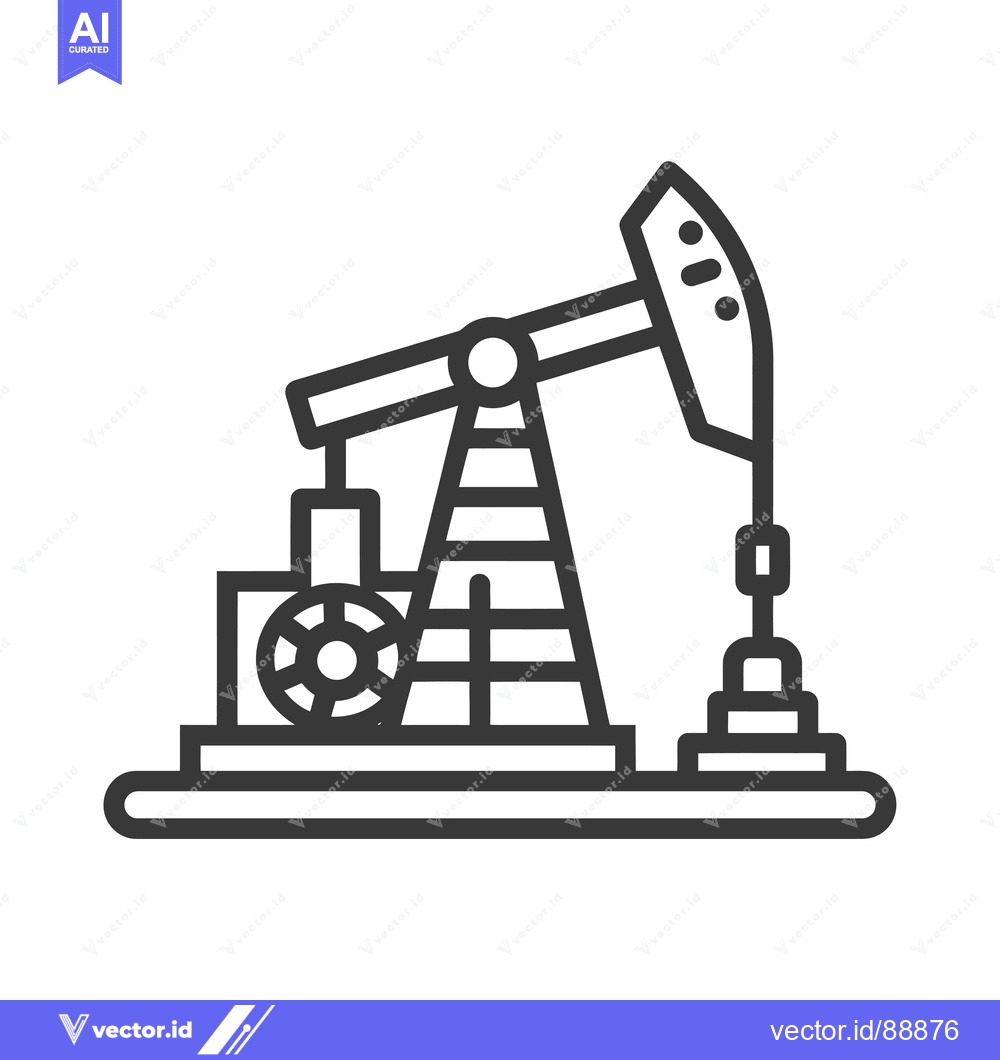 Premium Vector of Oil Pump Jack  Extraction Equipment Illustration