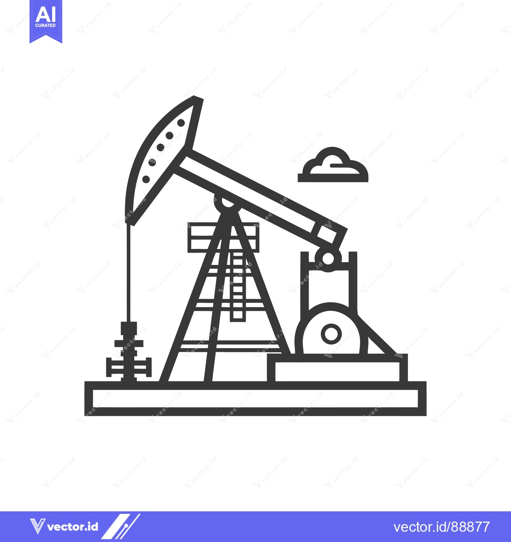 Premium Vector dari Oil Pump Jack Extraction Equipment Illustration
