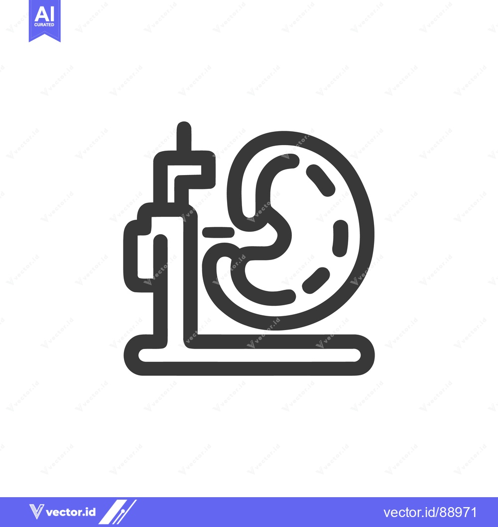 Premium Vector of Minimalist Icon of Artist's Palette and Easel, Dark Gray Outline on Wh