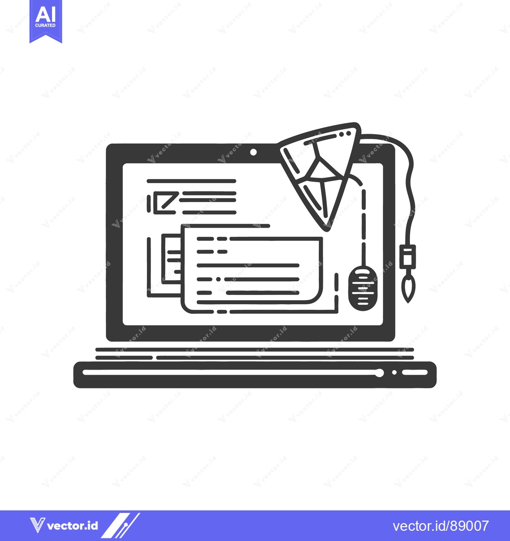 Premium Vector dari A digital device depicting computer coding and program development